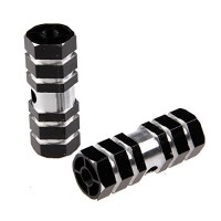 1Pair Aluminum Alloy Pegs Cycling Bicycle Bike Rear Foot Peg Stunt Six Axle Bicycle Components Parts - B07557D1GB